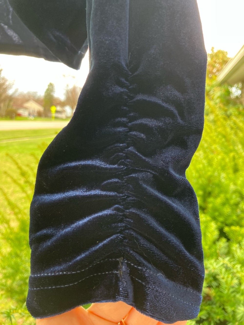 Velvet Cropped Bolero Shrug - Deep Navy - Picture 3 of 5